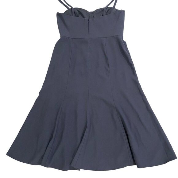Norstrom Dessy Collections 3069 Midi Bustier Dress Silverstone Gray Size 14 - Picture 12 of 15